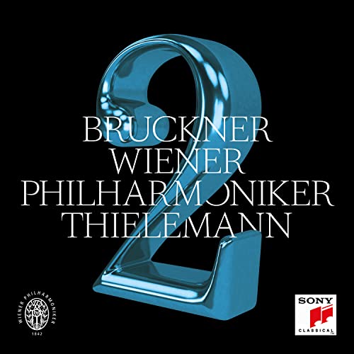 CD cover: Shiny blue number 2 with text “Bruckner, Thielemann, Wiener Philharmoniker.”