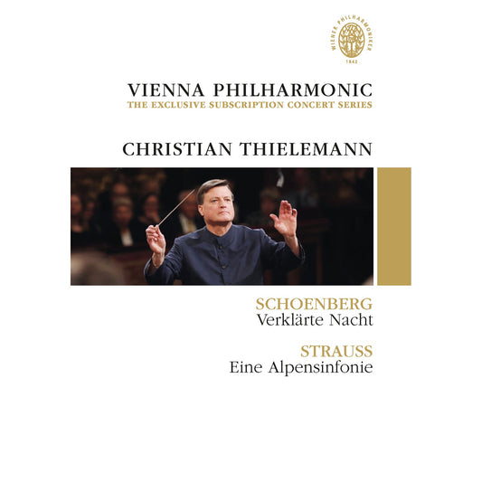 DVD cover featuring conductor Christian Thielemann with orchestra, Vienna Philharmonic logo.