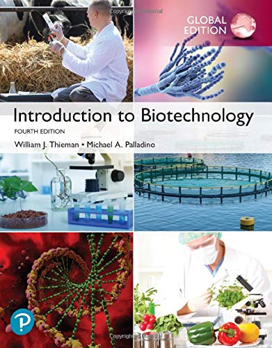Textbook cover for “Introduction to Biotechnology,” showing science and agriculture imagery.