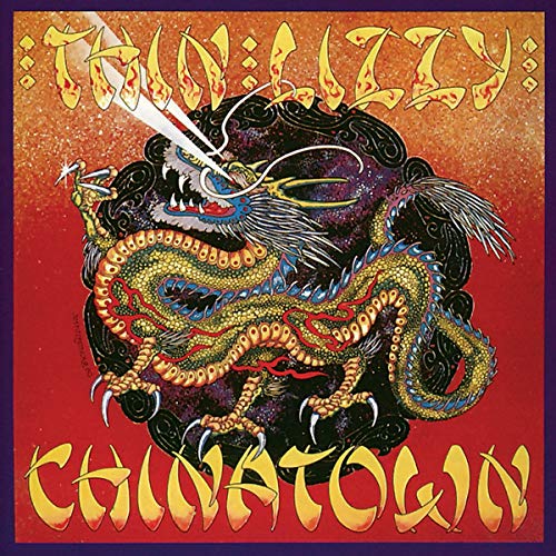 Thin Lizzy Chinatown album cover featuring a stylized dragon on a red background.