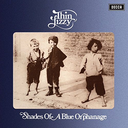 Album cover for Thin Lizzy’s “Shades Of A Blue Orphanage” featuring three children.