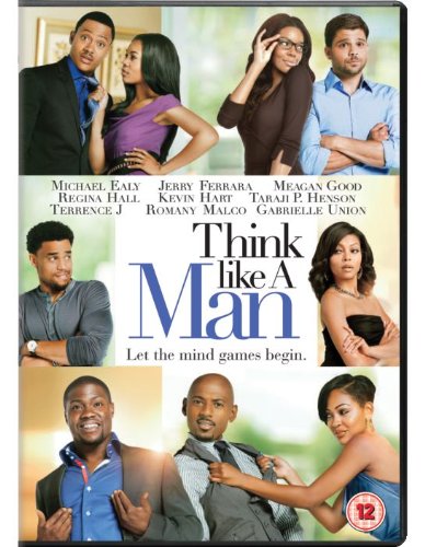 DVD cover for "Think Like A Man" featuring actors and title in blue font.