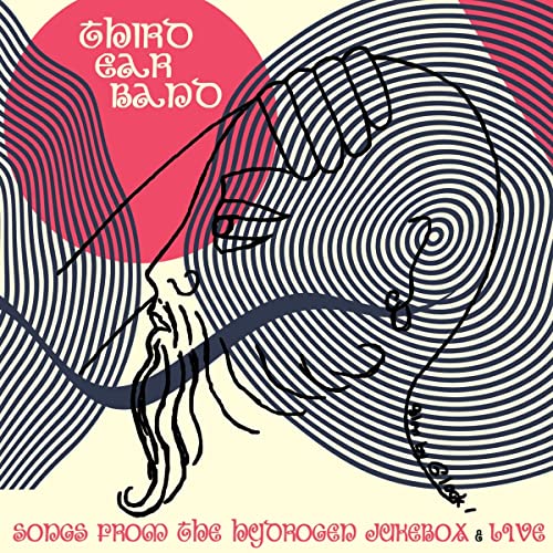 CD cover with a line-art portrait of a bearded man over swirling black patterns.