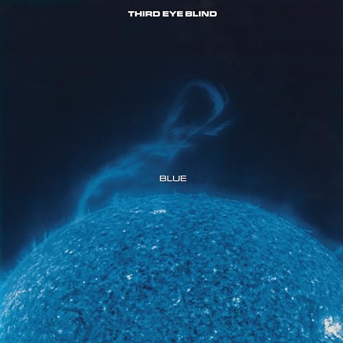 Third Eye Blind album cover, “Blue”, with textured blue and dark sky.