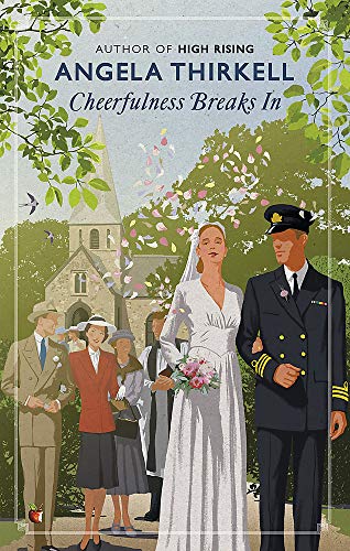 Book cover illustration showing a bride and naval officer walking from a church wedding.