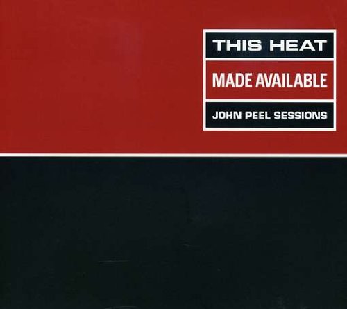 Red and black album cover for This Heat’s “Made Available” CD.