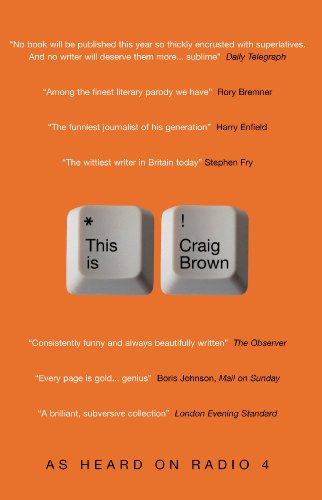 Book cover: orange background, two computer keys reading "This is Craig Brown".