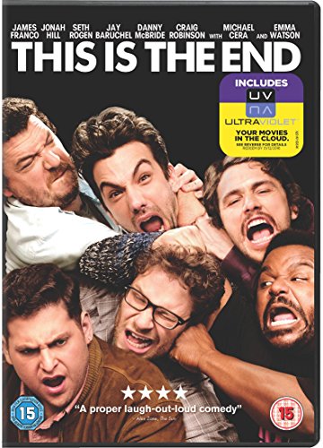 DVD cover for "This Is The End" featuring a group of distressed actors.
