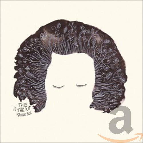 A CD cover featuring a face with floral hair on a beige background.