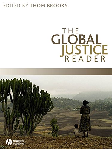 Book cover: "The Global Justice Reader" with a landscape and figures.