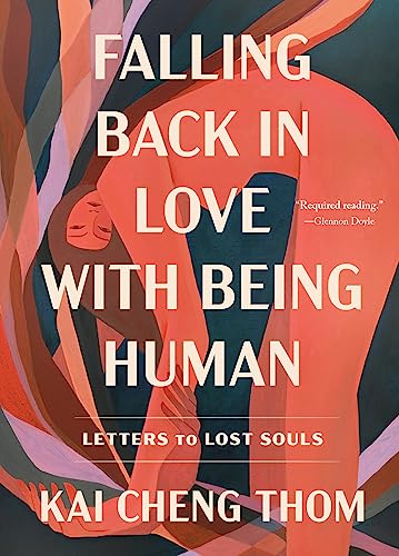 Book cover with red text and an illustration of a person embracing.