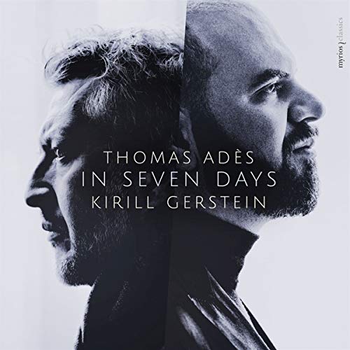 "CD cover featuring a split black-and-white image of two men's profiles."