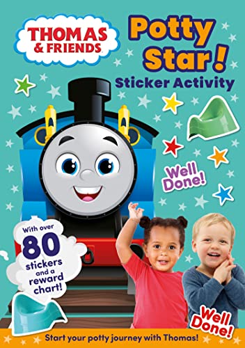 Thomas the Tank Engine with children, a potty, and stickers.