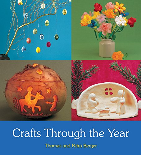 Book cover featuring seasonal crafts: eggs, flowers, pumpkin, and nativity scene.