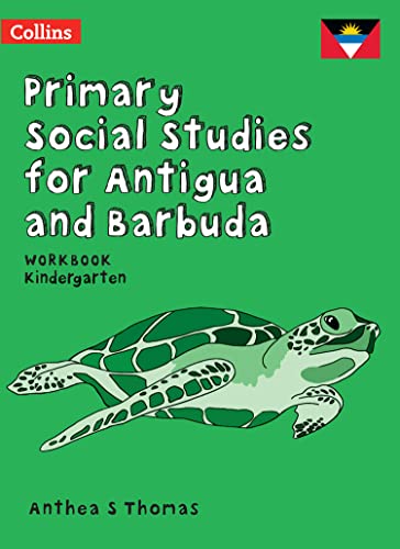 Green workbook cover with a turtle illustration, titled "Primary Social Studies.