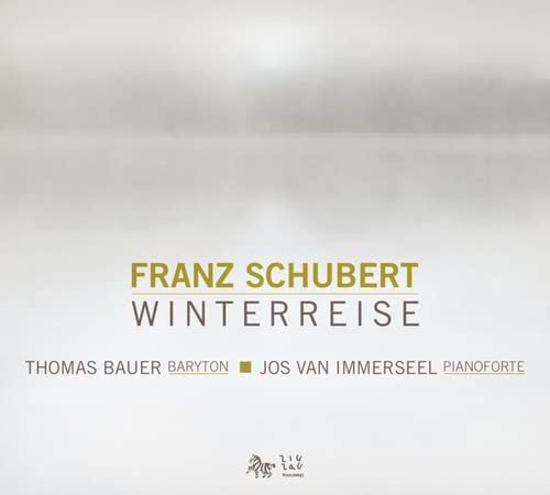 CD cover for Schubert’s Winterreise, featuring muted landscape and text.