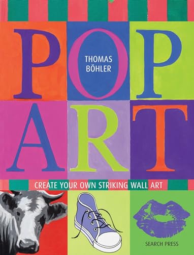 Book cover with bold, colorful "POP ART" text and illustrative images.