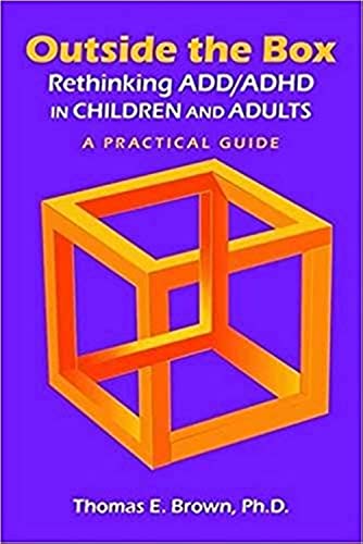 Book cover with an optical illusion cube and text about ADHD.