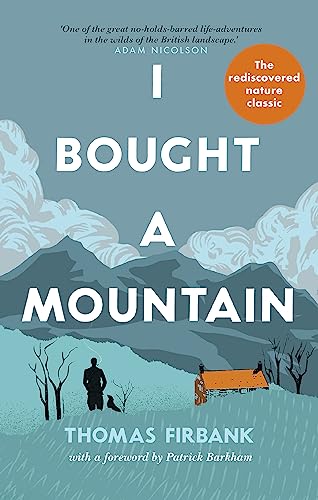 Book cover: illustrated mountains, small house, and figure in a landscape.