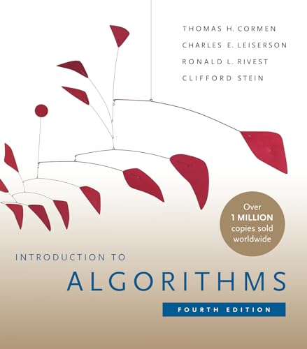 Book cover: "Introduction to Algorithms" 4th Edition, with abstract mobile design.