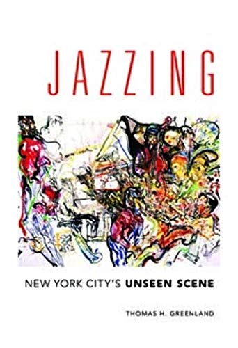 Book cover: “Jazzing” with abstract painting of musicians, New York City.