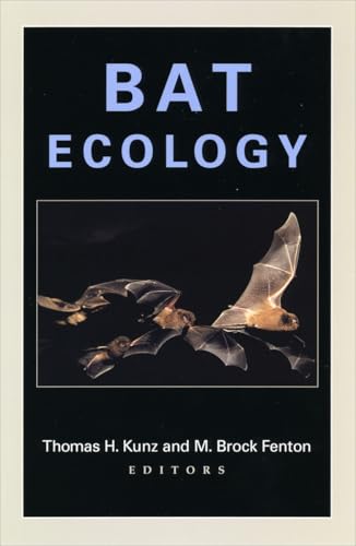 Book cover for “Bat Ecology” featuring several bats in flight.