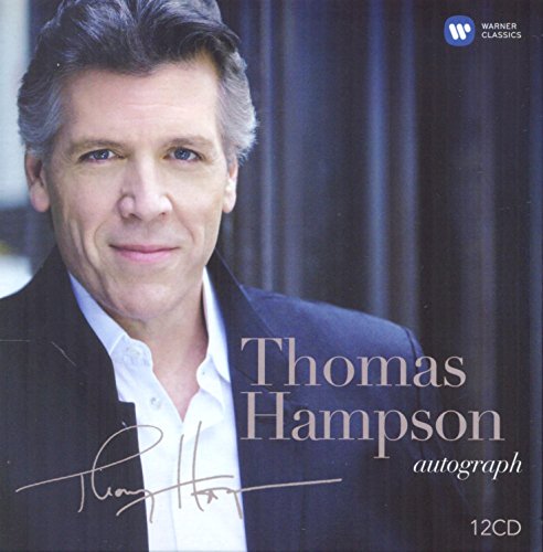 CD cover featuring portrait of singer Thomas Hampson and his signature.