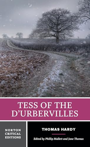 Book cover for “Tess of the d'Urbervilles” with a wintry landscape.