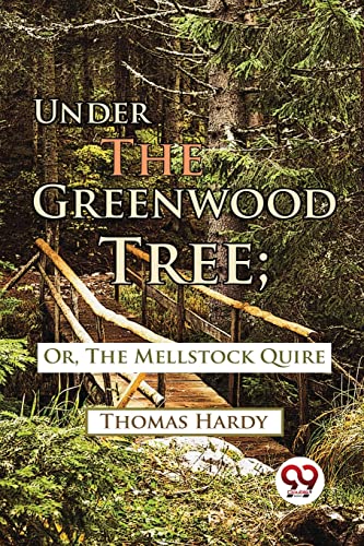 Book cover with a woodland scene and title "Under The Greenwood Tree".