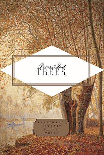 Book cover with a painting of autumnal trees and text: "Poems About Trees.