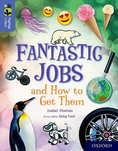 Book cover: “Fantastic Jobs”, featuring animals, food, and tools.
