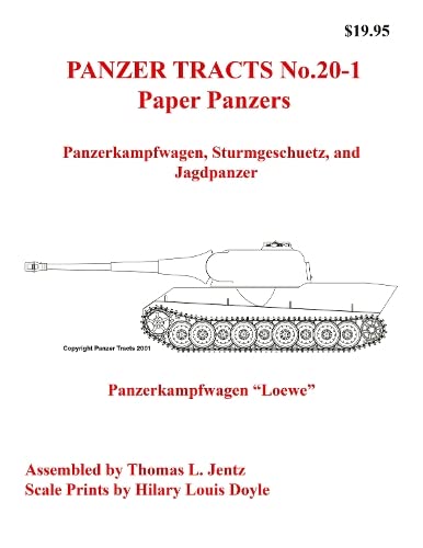 Book cover for Panzer Tracts No.20-1 featuring a line drawing of a Loewe tank.