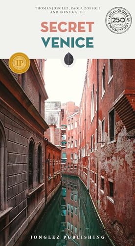 Book cover: “Secret Venice” guide with a canal scene.