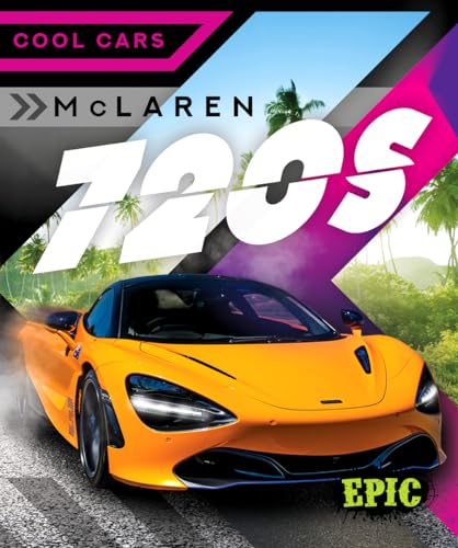 Orange McLaren 720S sports car with palm trees in the background.