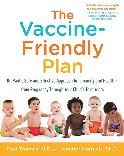 Book cover featuring babies and the title "The Vaccine-Friendly Plan.