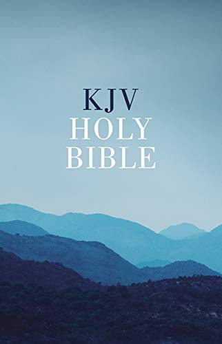A paperback Bible with a simple cover design and the King James Version text.