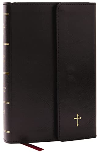 Purple leathersoft Bible with gold edges, a cross, and a zipper closure.