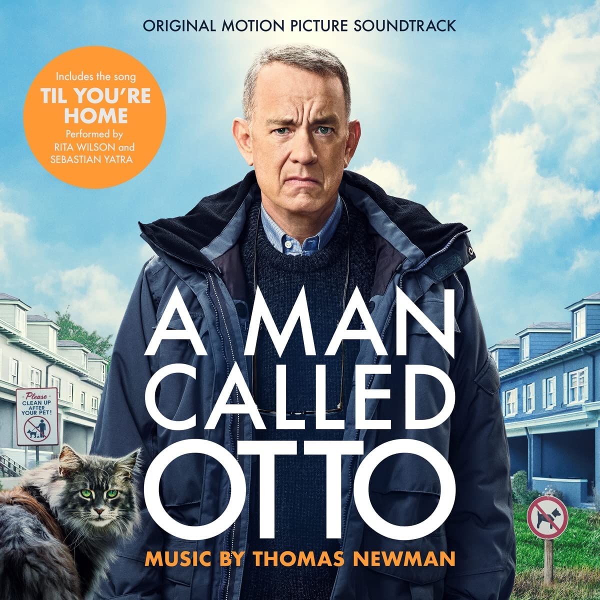 “A Man Called Otto” soundtrack CD cover featuring Tom Hanks and a cat.