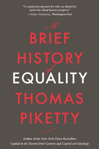 Book cover of A Brief History of Equality by Thomas Piketty on dark background.