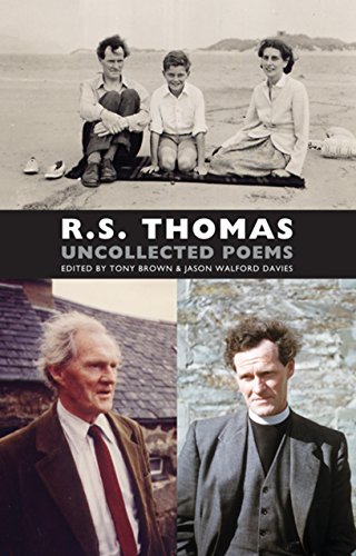Book cover showing a family on a beach and two portraits of R.S. Thomas.