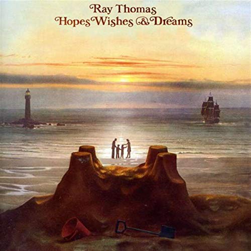 Album cover showing a family on a beach with a sandcastle, lighthouse, and ship.
