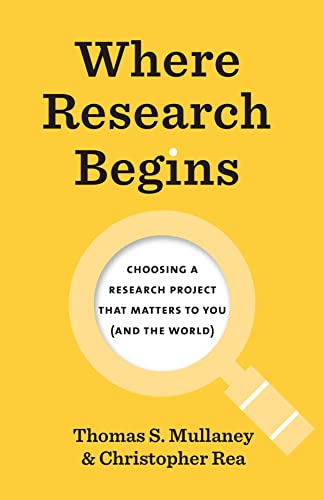Yellow book cover with magnifying glass and bold black text.