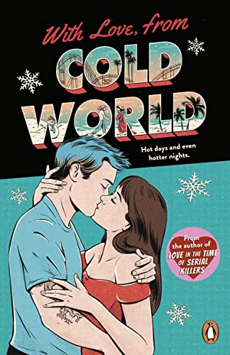Book cover depicting a couple kissing against a winter and beach backdrop.