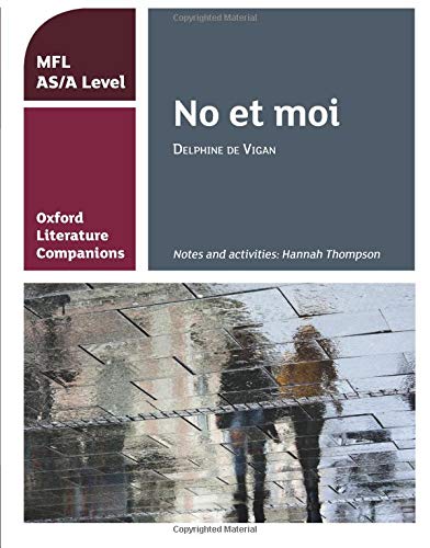 Book cover for “No et moi” by Delphine de Vigan, with a rainy street scene.