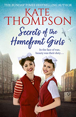 Book cover featuring two women in 1940s attire against a backdrop of industrial buildings.