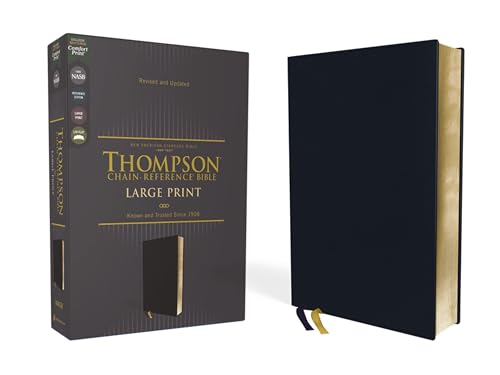 Navy blue leather-bound Bible, open and closed, with gold page edges.