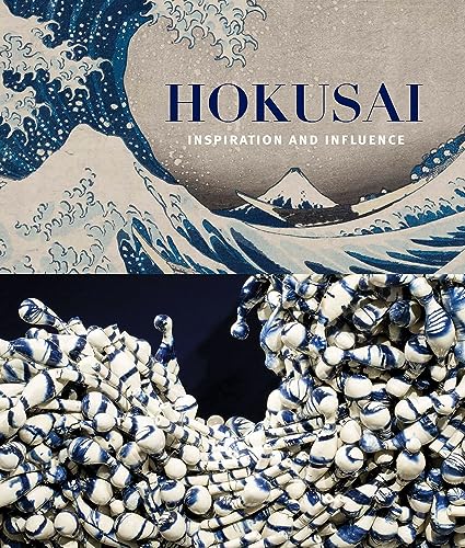 Book cover featuring Hokusai’s “The Great Wave” and blue-and-white pottery.