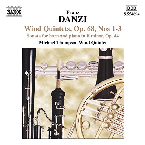 CD cover for Franz Danzi’s Wind Quintets featuring woodwind instruments.