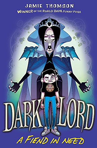 Book cover: cartoon skeleton queen with a boy, title "Dark Lord".