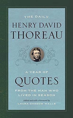 Book cover featuring a portrait of Henry David Thoreau and text.